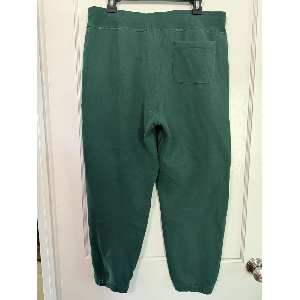 Polo Ralph Lauren P Patch Fleece Jogger Sweatpants Green Men's Large Varsity - Picture 2 of 10